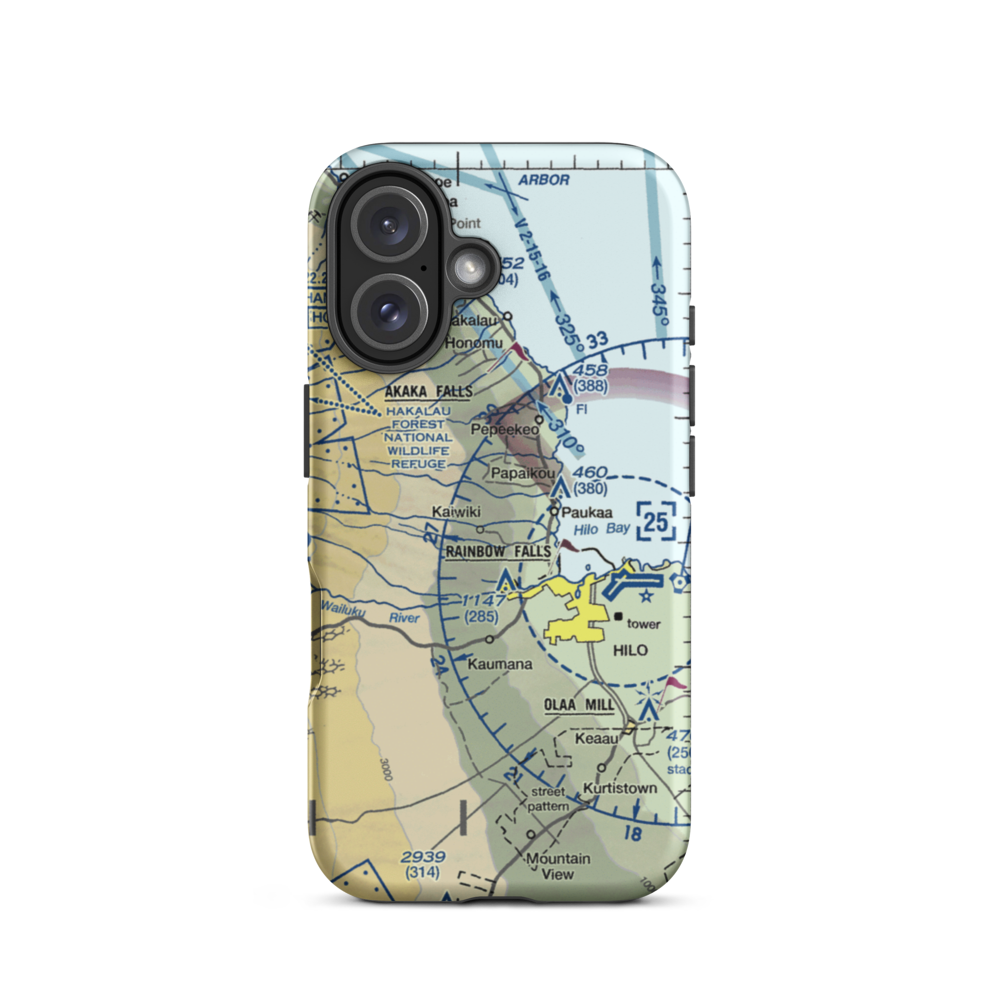 Mauna Kea-Honolii Airport (HI31) VFR Sectional  Tough iPhone Case iPhone 16 model shown