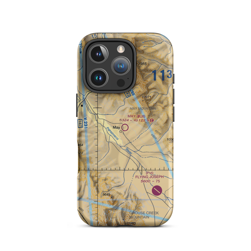 May Airport (0U8) VFR Sectional  Tough iPhone Case iPhone 16 Pro model shown