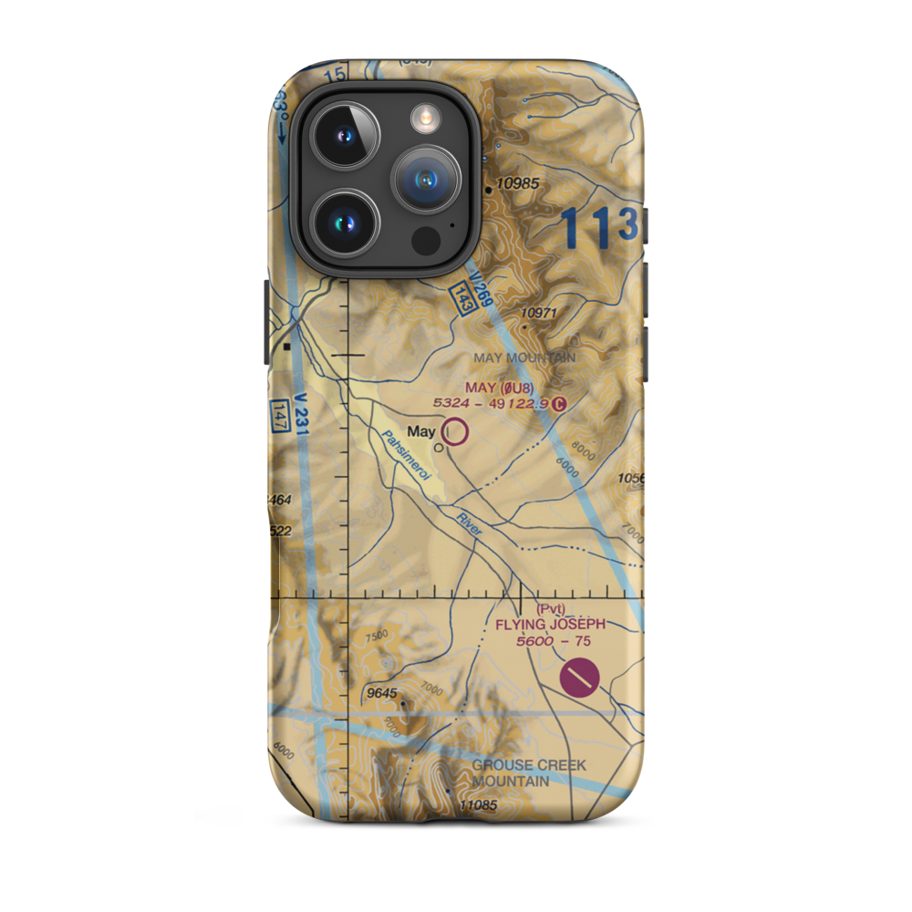 May Airport (0U8) VFR Sectional  Tough iPhone Case iPhone 16 Pro Max model shown