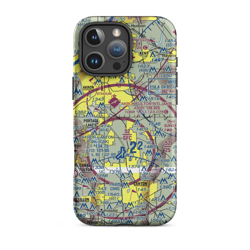 Mayfield Airport (1D4) VFR Sectional  Tough iPhone Case iPhone 16 Pro Max model shown