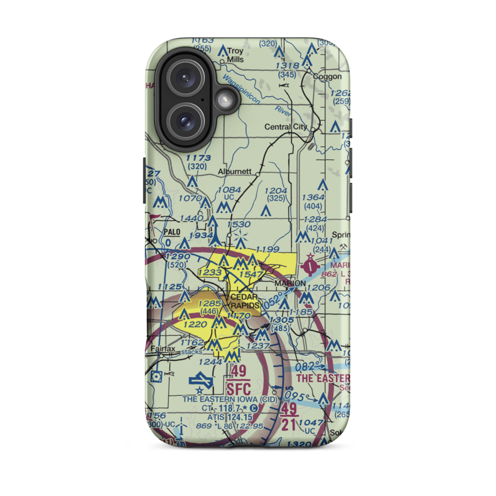 Mc Bride Field (7IA3) VFR Sectional  Tough iPhone Case iPhone 16 Plus model shown