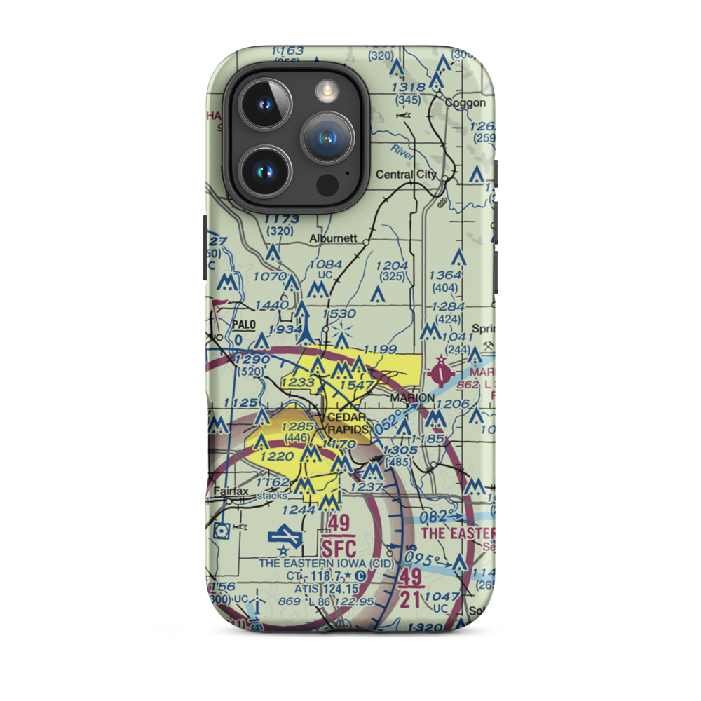 Mc Bride Field (7IA3) VFR Sectional  Tough iPhone Case iPhone 16 Pro Max model shown