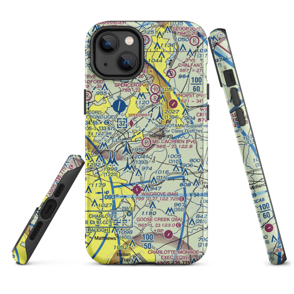 Mc Cachren Field (3NC6) VFR Sectional  Tough iPhone Case iPhone 14 Plus model shown