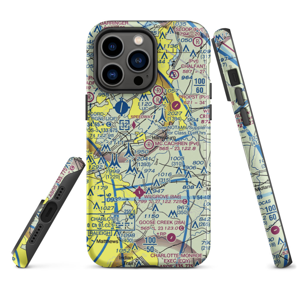 Mc Cachren Field (3NC6) VFR Sectional  Tough iPhone Case iPhone 14 Pro Max model shown