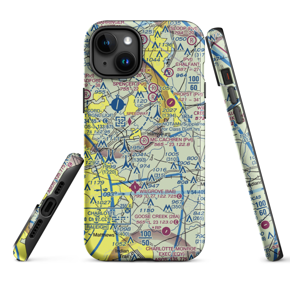 Mc Cachren Field (3NC6) VFR Sectional  Tough iPhone Case iPhone 15 Plus model shown