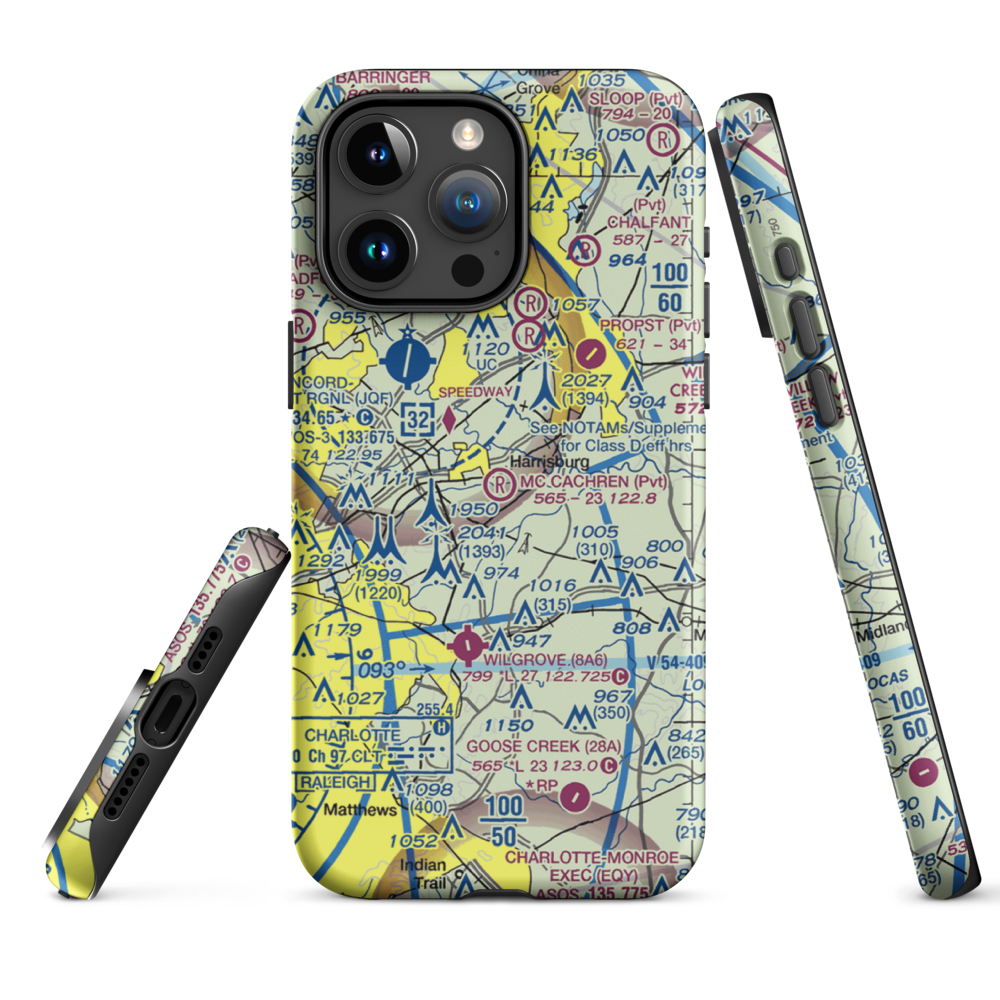 Mc Cachren Field (3NC6) VFR Sectional  Tough iPhone Case iPhone 15 Pro Max model shown