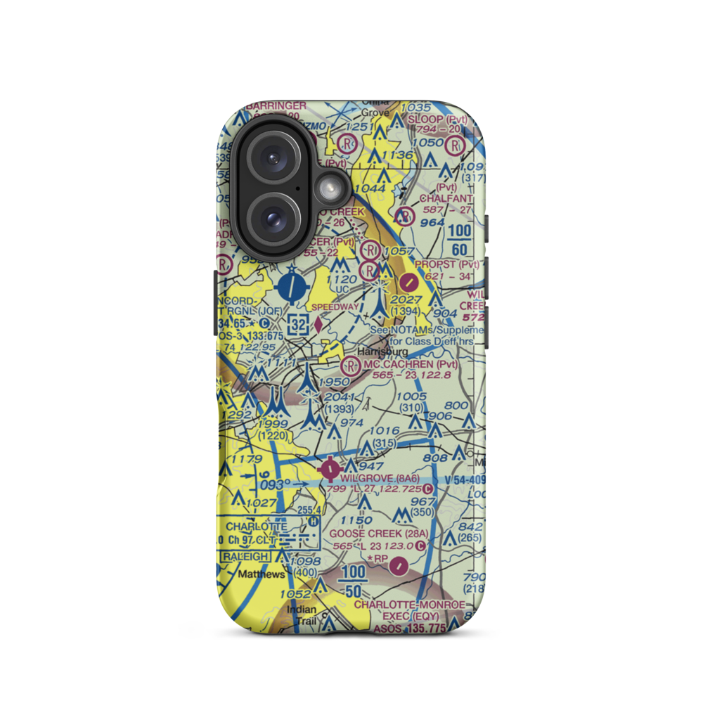 Mc Cachren Field (3NC6) VFR Sectional  Tough iPhone Case iPhone 16 model shown