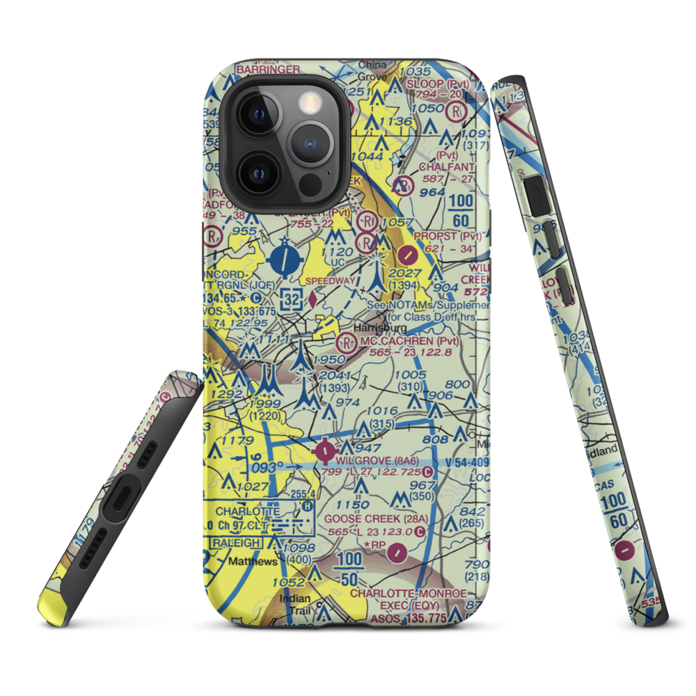 Mc Cachren Field (3NC6) VFR Sectional  Tough iPhone Case iPhone 12 Pro Max model shown