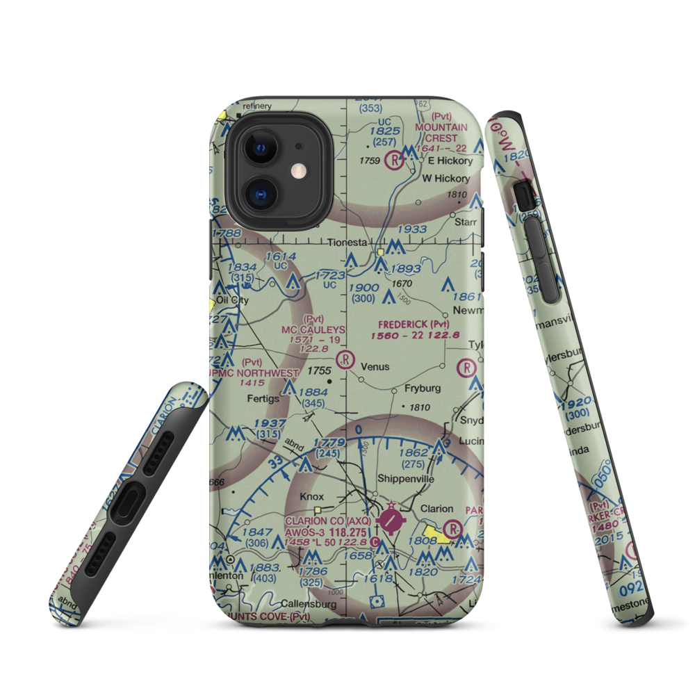 Mc Cauley'S Airport (8PN3) VFR Sectional  Tough iPhone Case iPhone 11 model shown