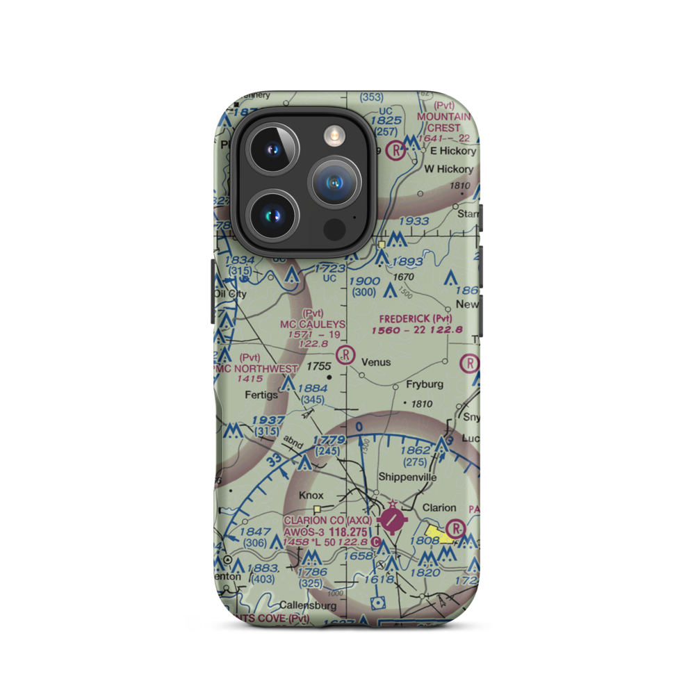 Mc Cauley'S Airport (8PN3) VFR Sectional  Tough iPhone Case iPhone 16 Pro model shown