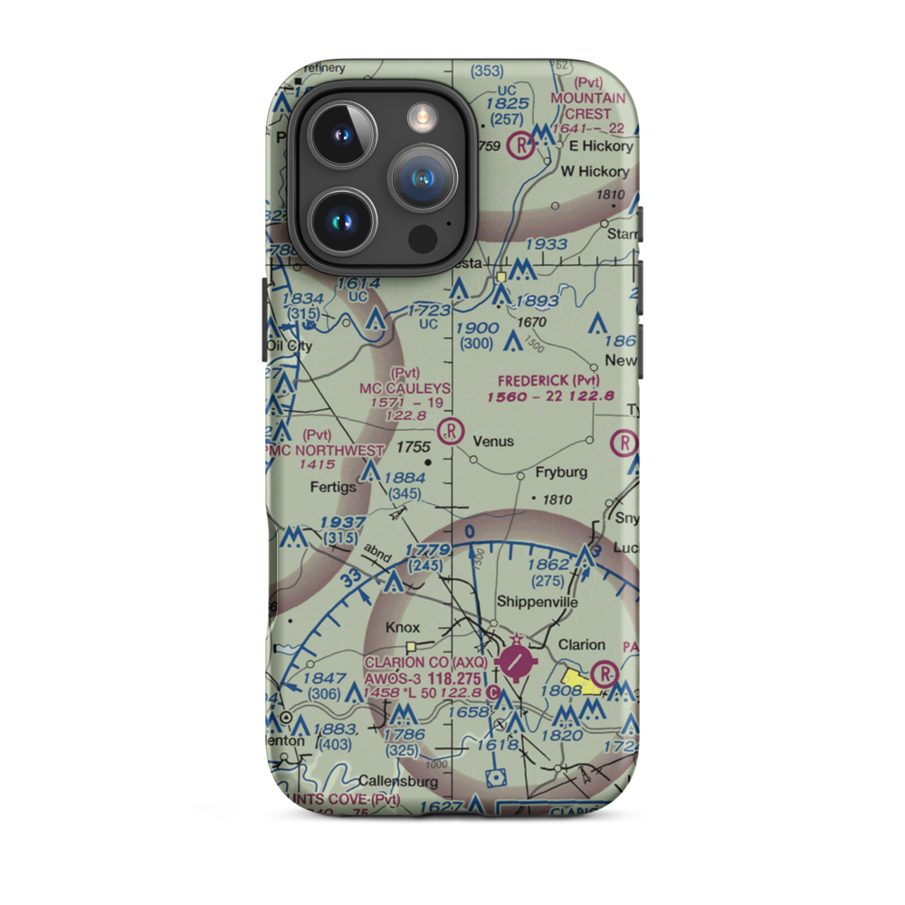 Mc Cauley'S Airport (8PN3) VFR Sectional  Tough iPhone Case iPhone 16 Pro Max model shown
