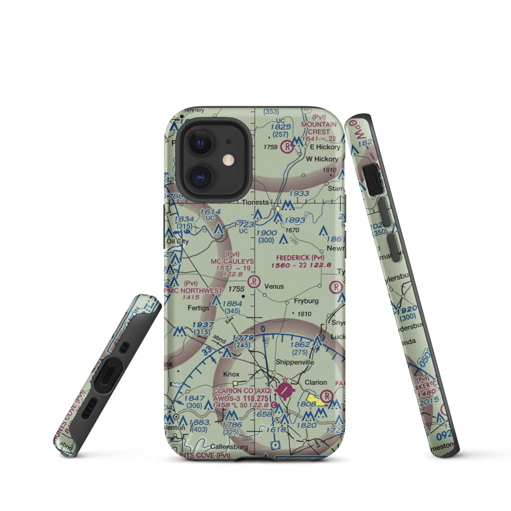 Mc Cauley'S Airport (8PN3) VFR Sectional  Tough iPhone Case iPhone 12 mini model shown