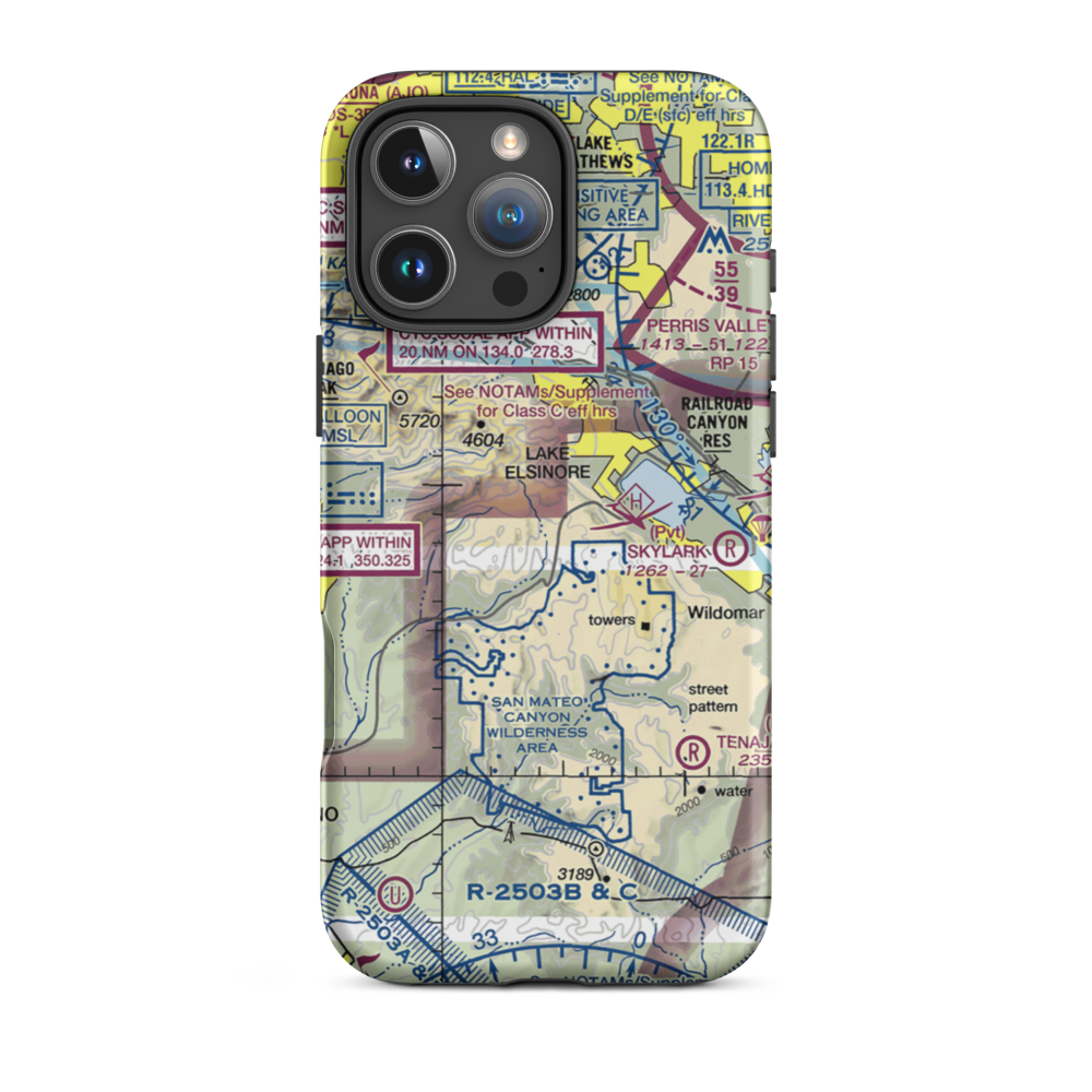Mc Conville Airstrip (CA42) VFR Sectional  Tough iPhone Case iPhone 16 Pro Max model shown