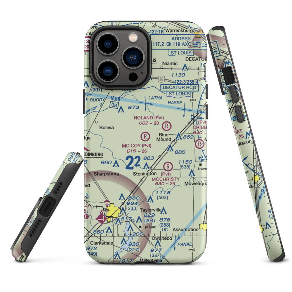Mc Coy Airport (3IS1) VFR Sectional  Tough iPhone Case iPhone 13 Pro Max model shown