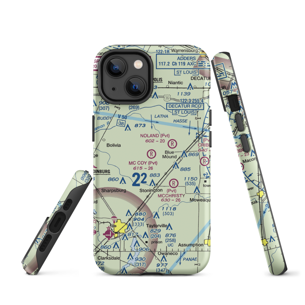 Mc Coy Airport (3IS1) VFR Sectional  Tough iPhone Case iPhone 14 model shown