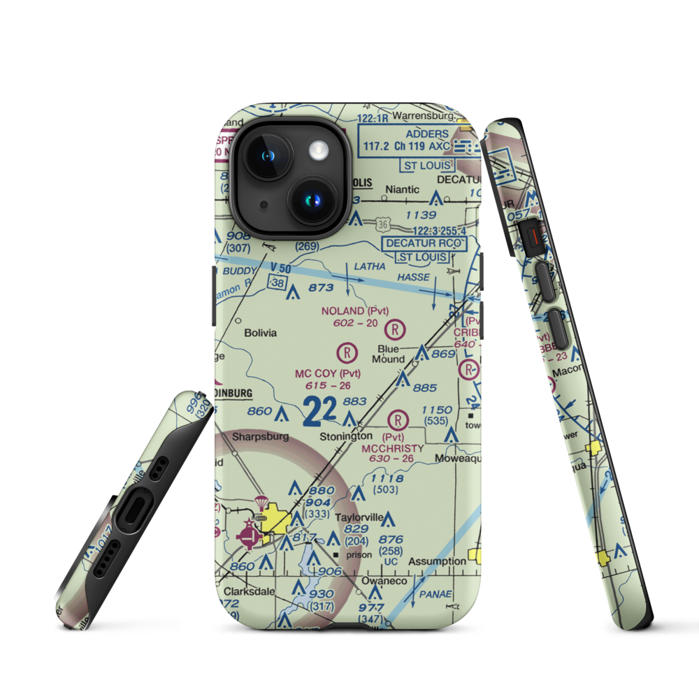 Mc Coy Airport (3IS1) VFR Sectional  Tough iPhone Case iPhone 15 model shown