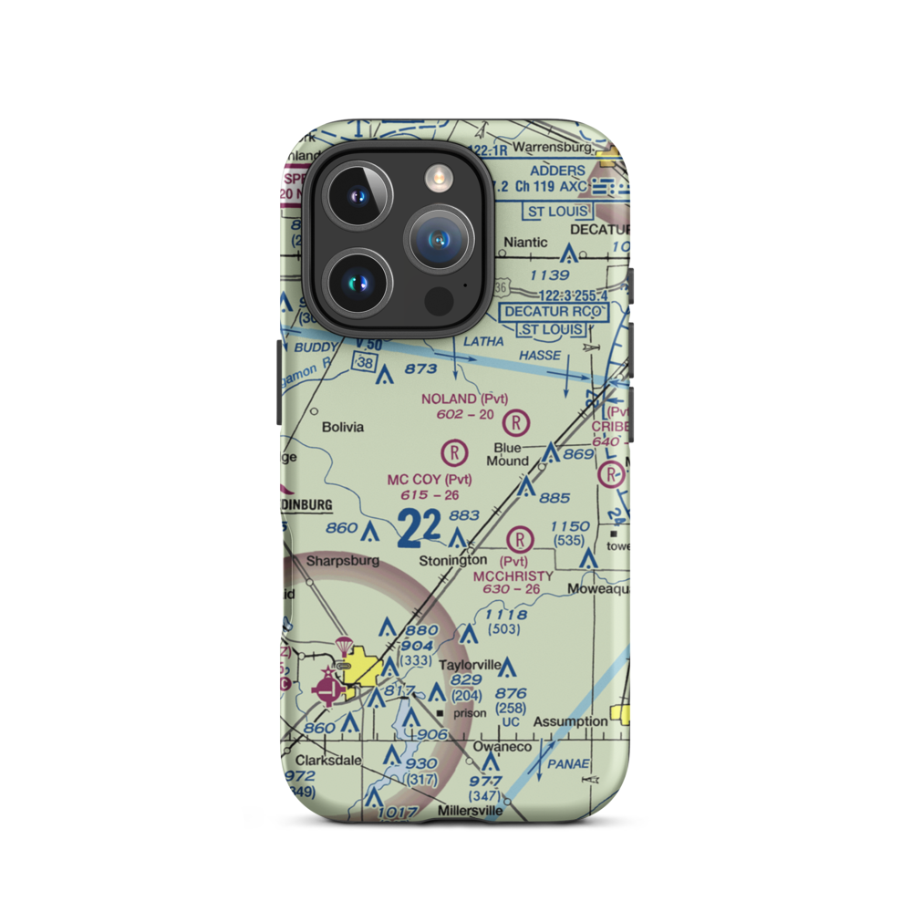 Mc Coy Airport (3IS1) VFR Sectional  Tough iPhone Case iPhone 16 Pro model shown