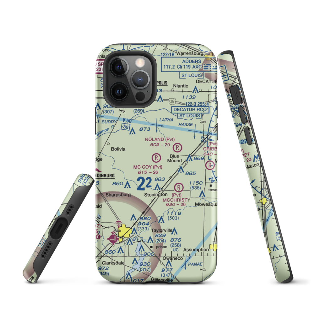 Mc Coy Airport (3IS1) VFR Sectional  Tough iPhone Case iPhone 12 Pro model shown