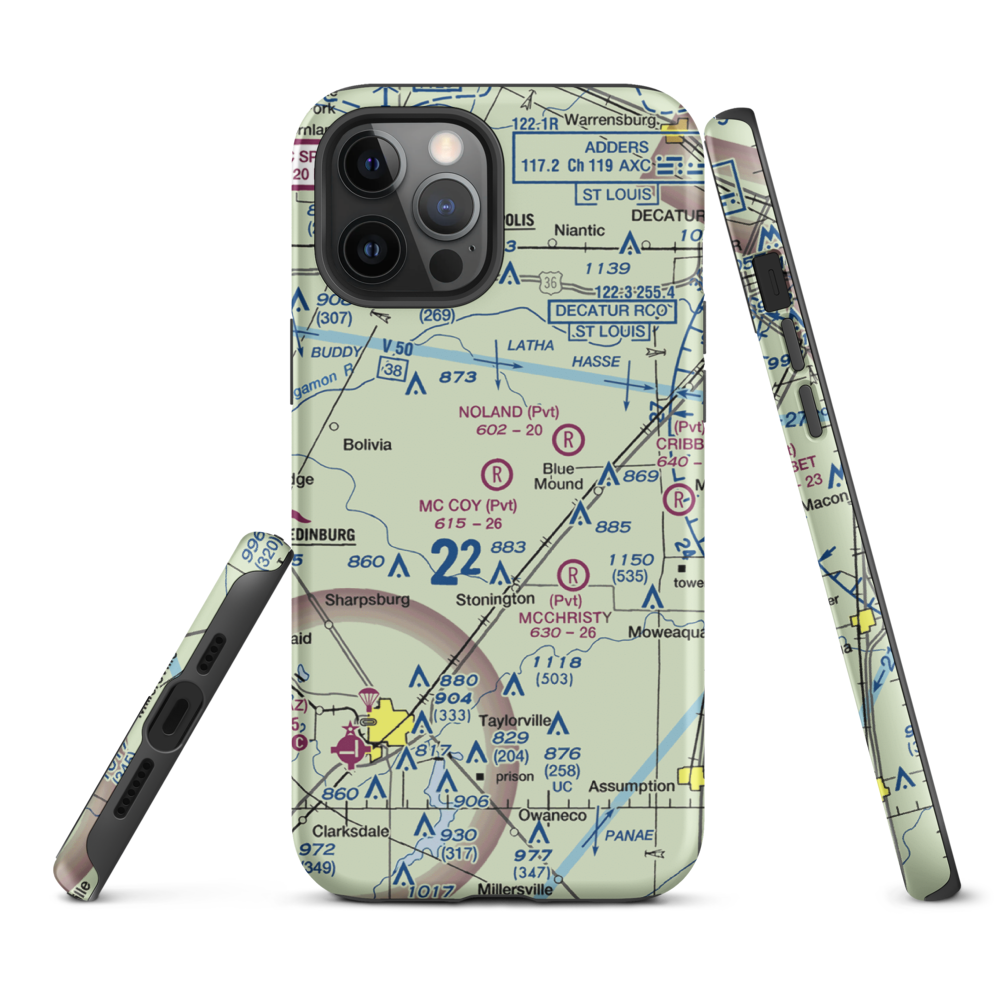 Mc Coy Airport (3IS1) VFR Sectional  Tough iPhone Case iPhone 12 Pro Max model shown