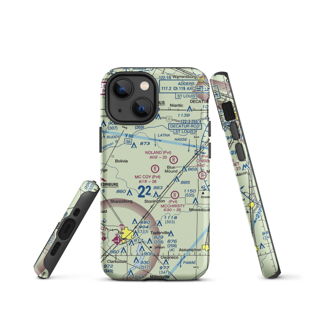 Mc Coy Airport (3IS1) VFR Sectional  Tough iPhone Case iPhone 13 mini model shown