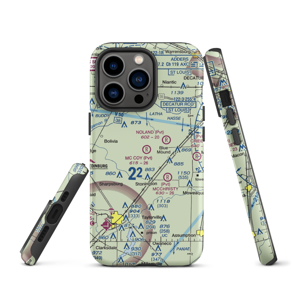 Mc Coy Airport (3IS1) VFR Sectional  Tough iPhone Case iPhone 13 Pro model shown