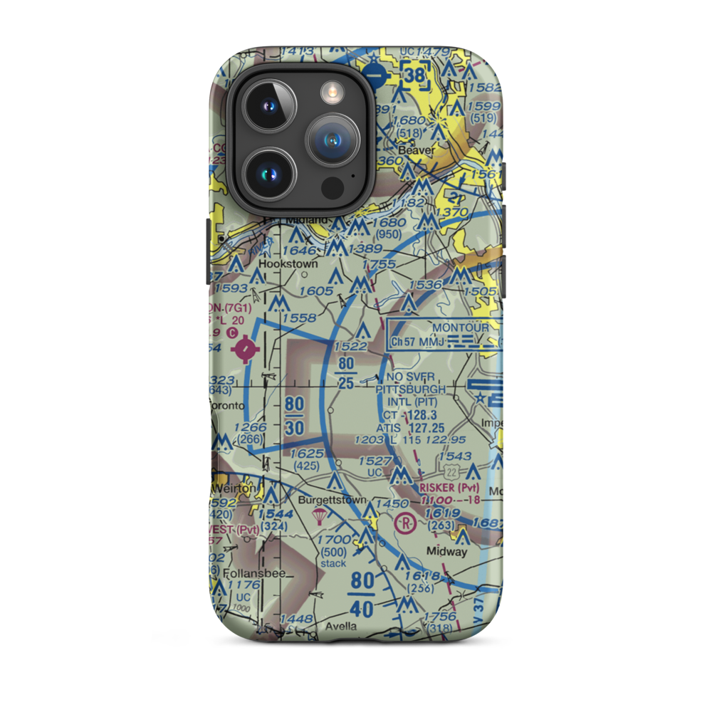 Mc Coy Airport (88PA) VFR Sectional  Tough iPhone Case iPhone 16 Pro Max model shown