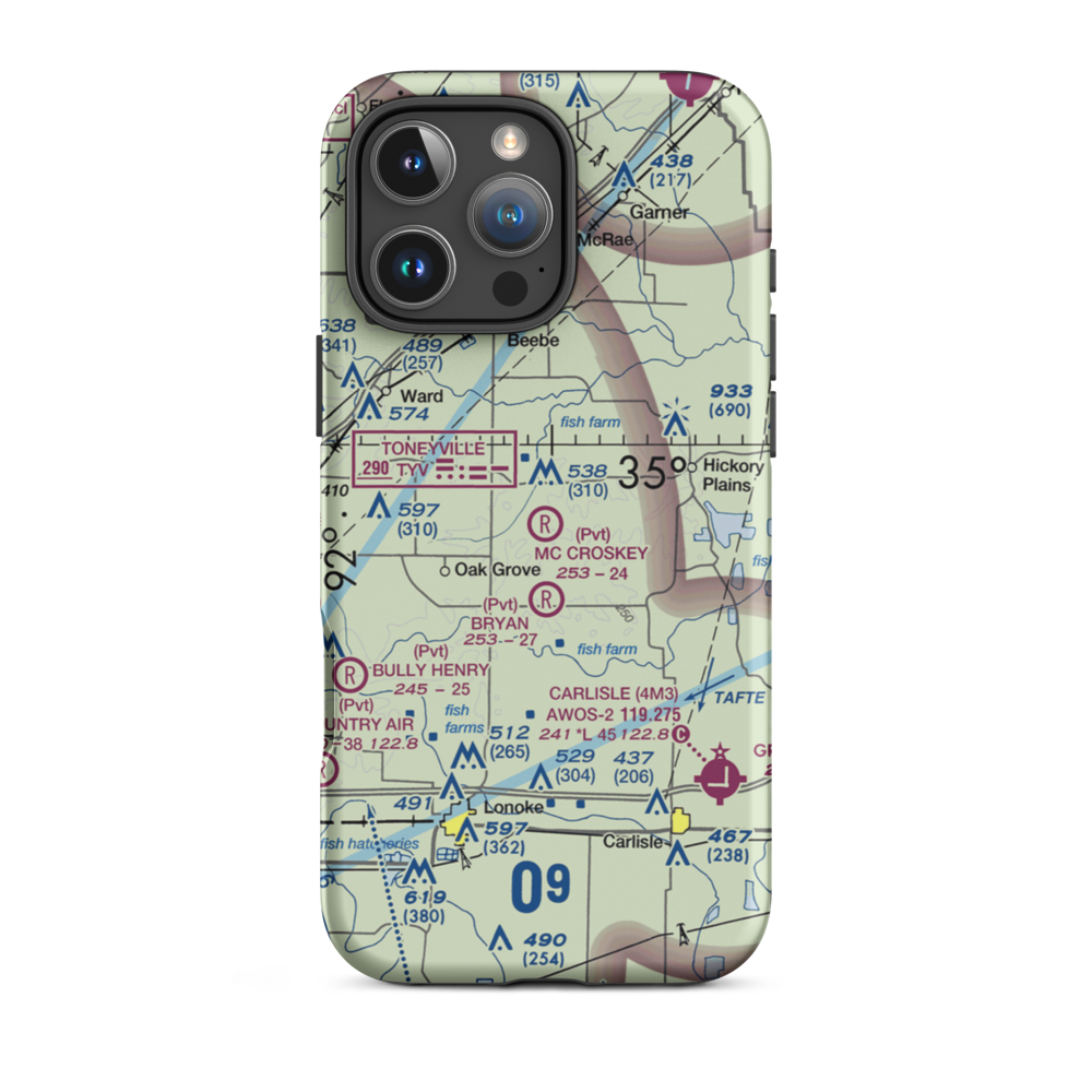 Mc Croskey Field (12XS) VFR Sectional  Tough iPhone Case iPhone 16 Pro Max model shown