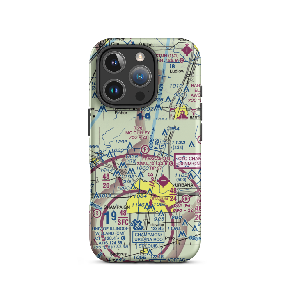 Mc Culley Airport (IL56) VFR Sectional  Tough iPhone Case iPhone 16 Pro model shown