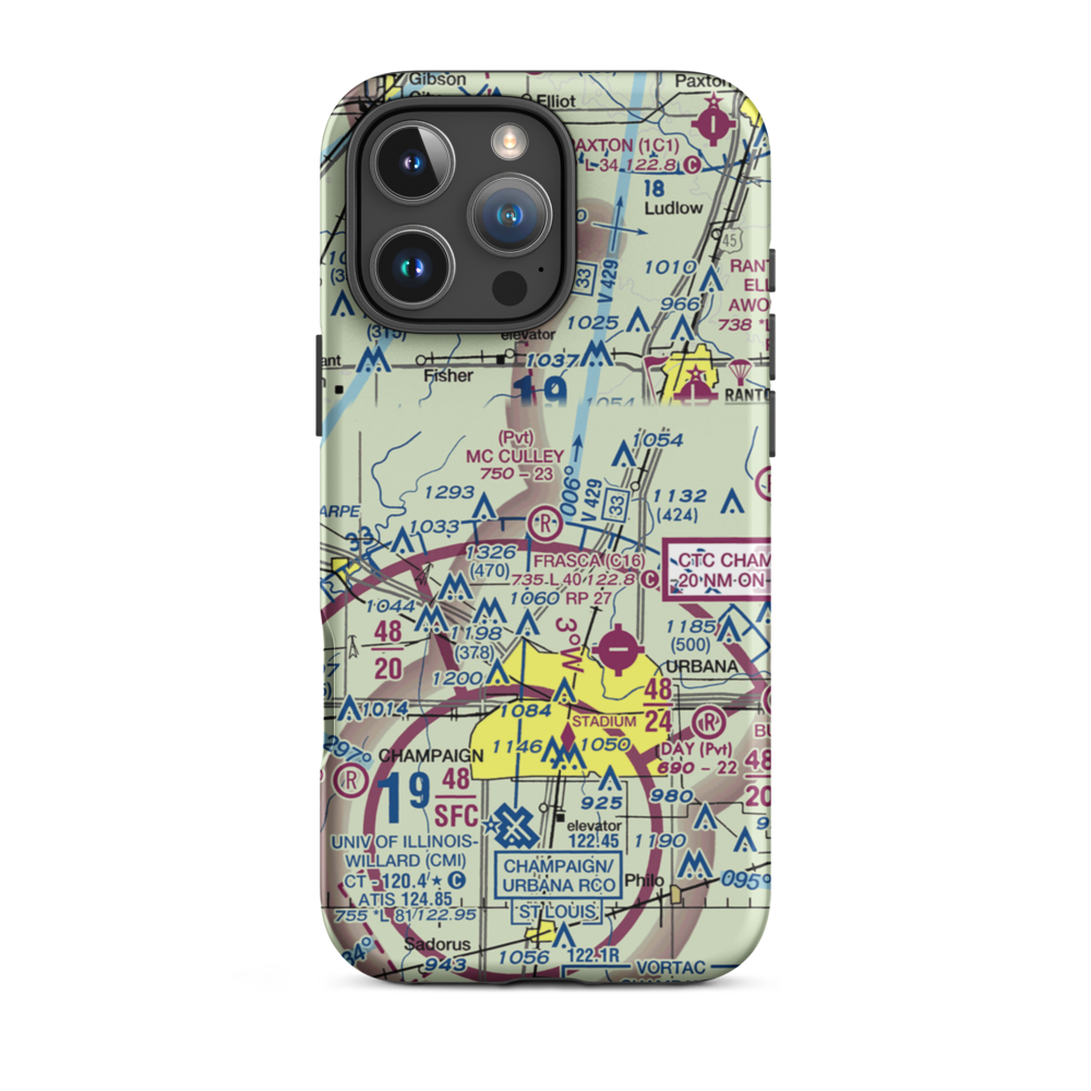 Mc Culley Airport (IL56) VFR Sectional  Tough iPhone Case iPhone 16 Pro Max model shown