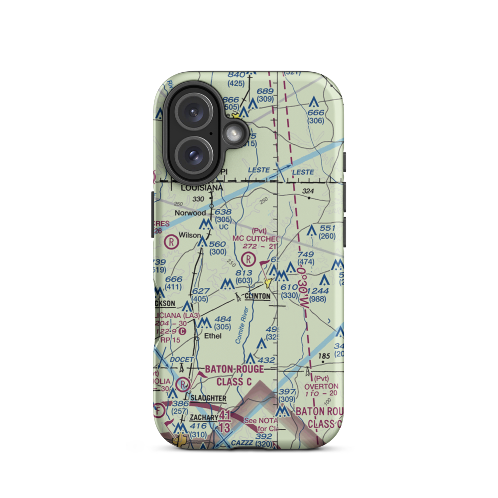 Mc Cutcheon Field (LA83) VFR Sectional  Tough iPhone Case iPhone 16 model shown