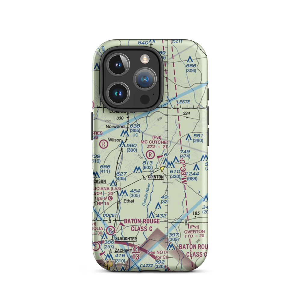 Mc Cutcheon Field (LA83) VFR Sectional  Tough iPhone Case iPhone 16 Pro model shown
