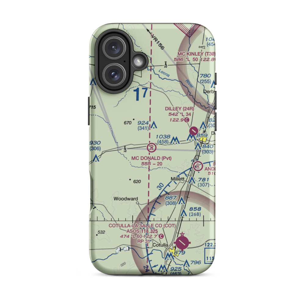 Mc Donald Ranch Airport (5TS5) VFR Sectional  Tough iPhone Case iPhone 16 Plus model shown