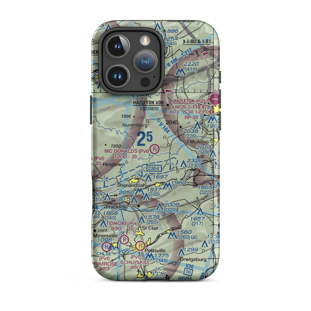 Mc Donald's Airport (6PN9) VFR Sectional  Tough iPhone Case iPhone 16 Pro Max model shown