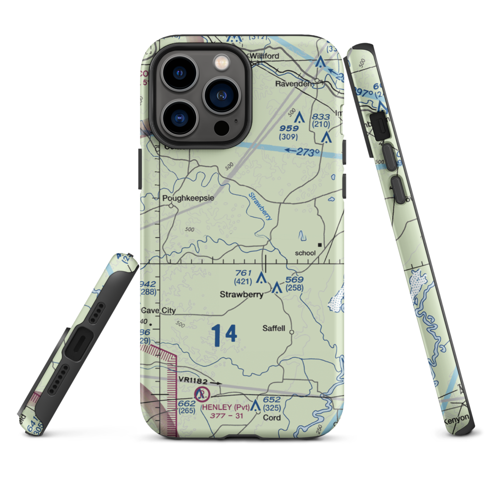 Mc Donald's Airstrip (6AR5) VFR Sectional  Tough iPhone Case iPhone 13 Pro Max model shown