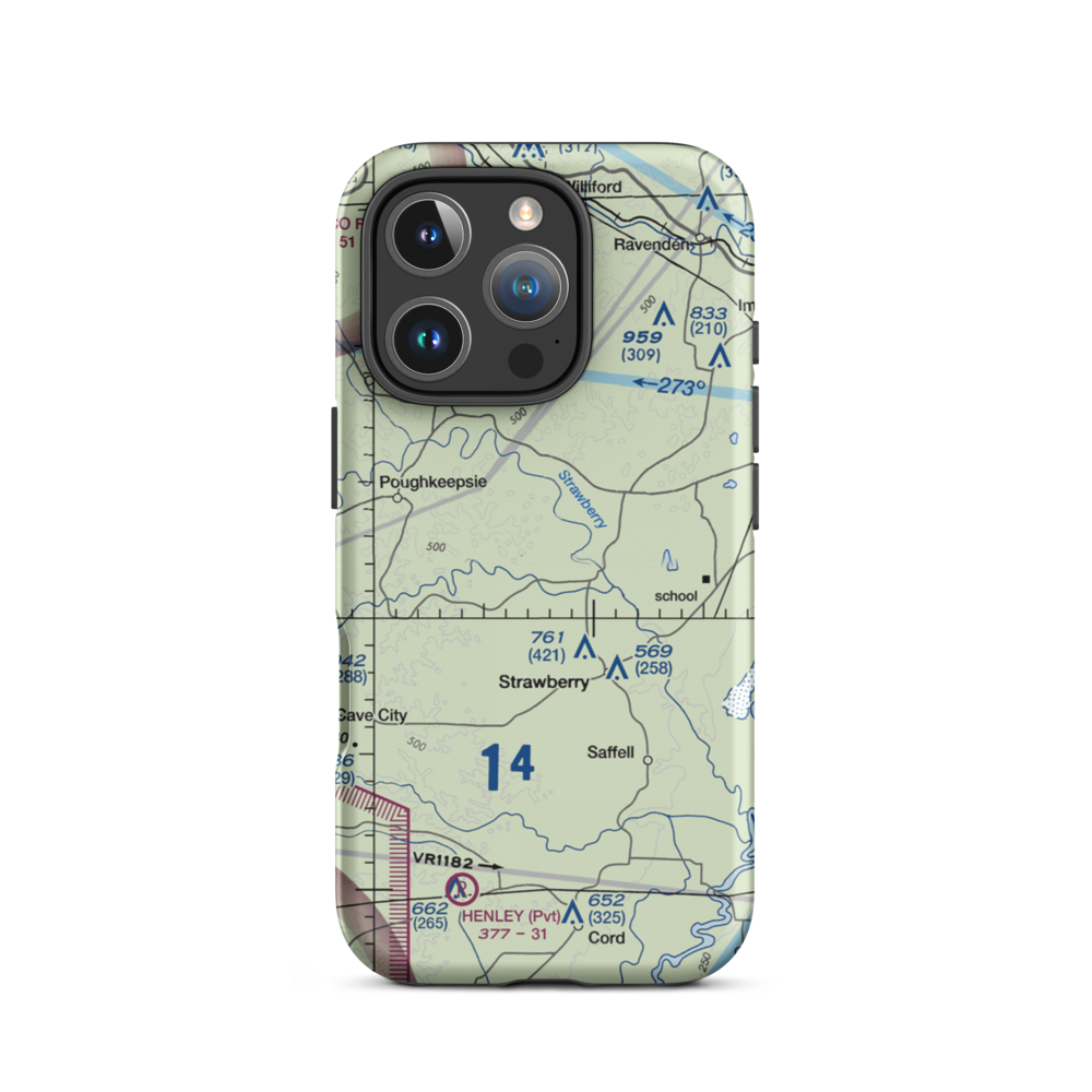 Mc Donald's Airstrip (6AR5) VFR Sectional  Tough iPhone Case iPhone 16 Pro model shown
