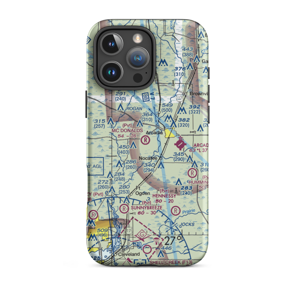 Mc Donald's Field (8FL1) VFR Sectional  Tough iPhone Case iPhone 16 Pro Max model shown