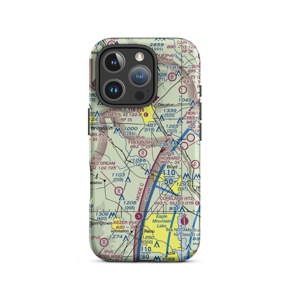 Mc Entire Airport (5TS4) VFR Sectional  Tough iPhone Case iPhone 16 Pro model shown