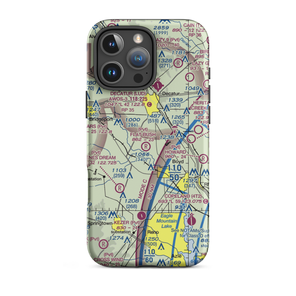 Mc Entire Airport (5TS4) VFR Sectional  Tough iPhone Case iPhone 16 Pro Max model shown