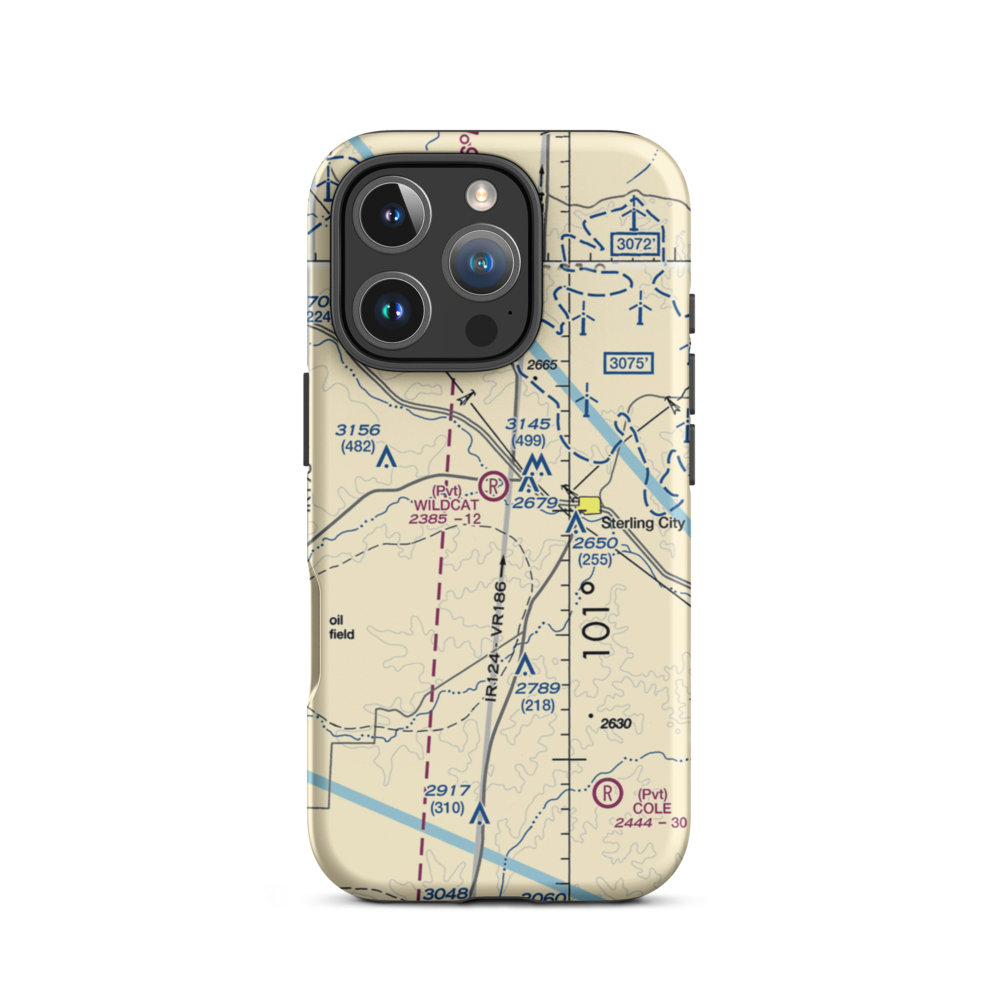 Mc Entire's Lazy V Ranch Airport (58XS) VFR Sectional  Tough iPhone Case iPhone 16 Pro model shown