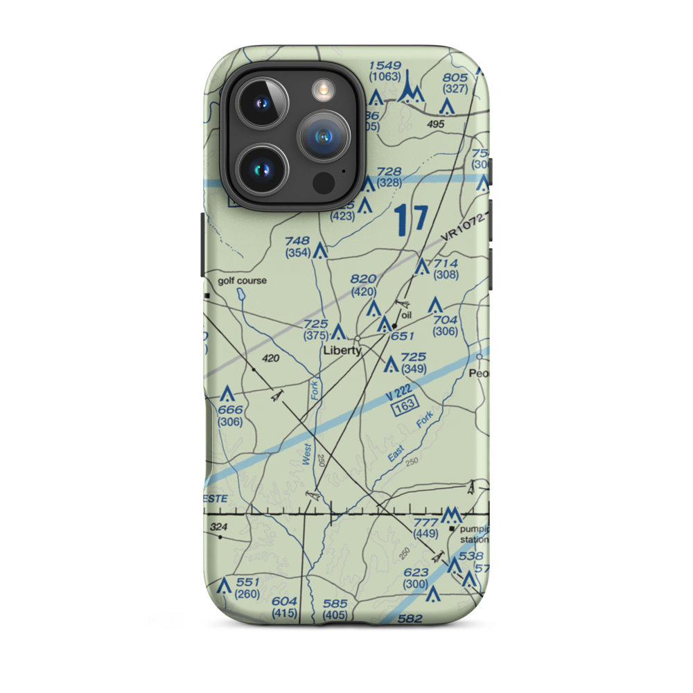 Mc Gehee Air Park (MS49) VFR Sectional  Tough iPhone Case iPhone 16 Pro Max model shown