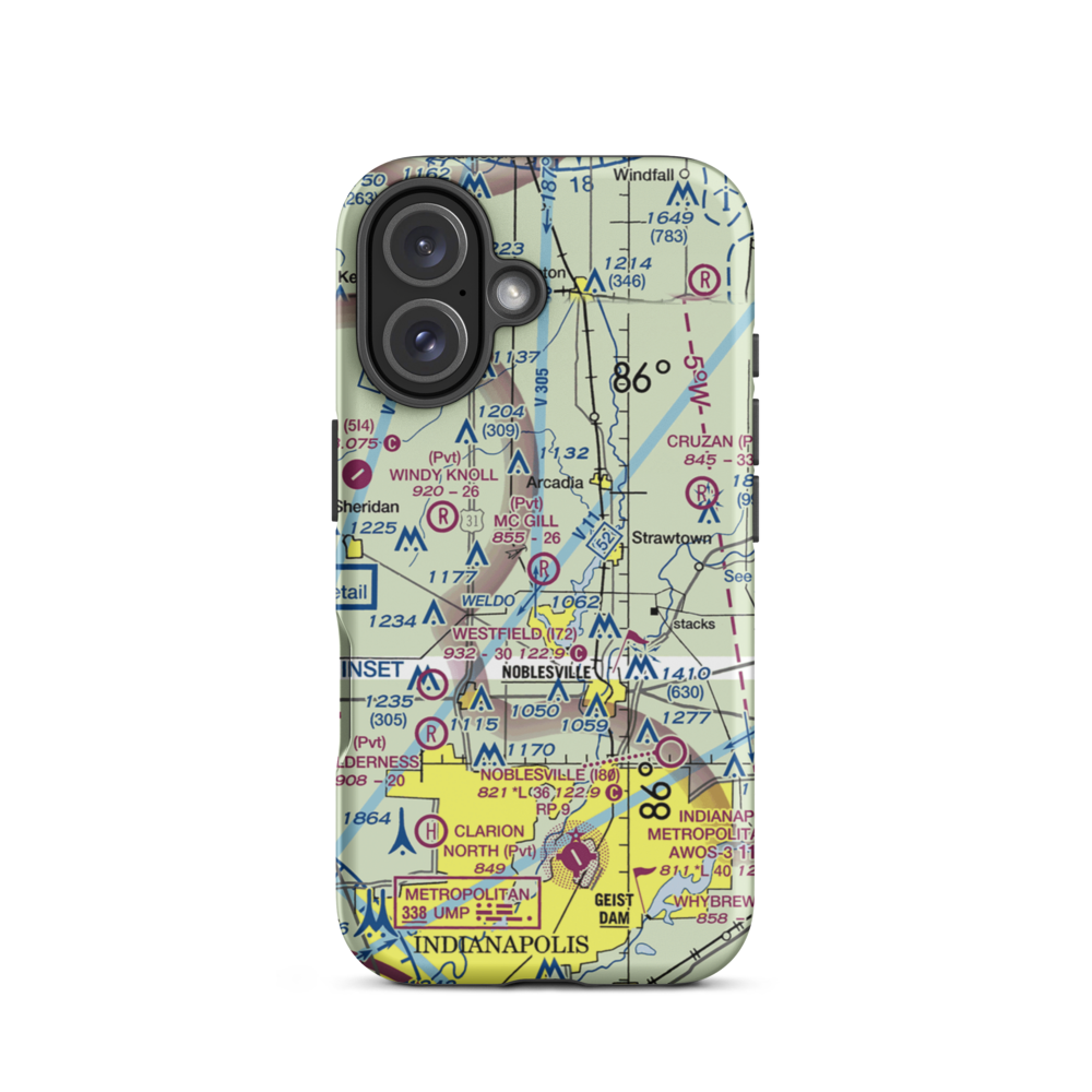 Mc Gill Airport (18II) VFR Sectional  Tough iPhone Case iPhone 16 model shown