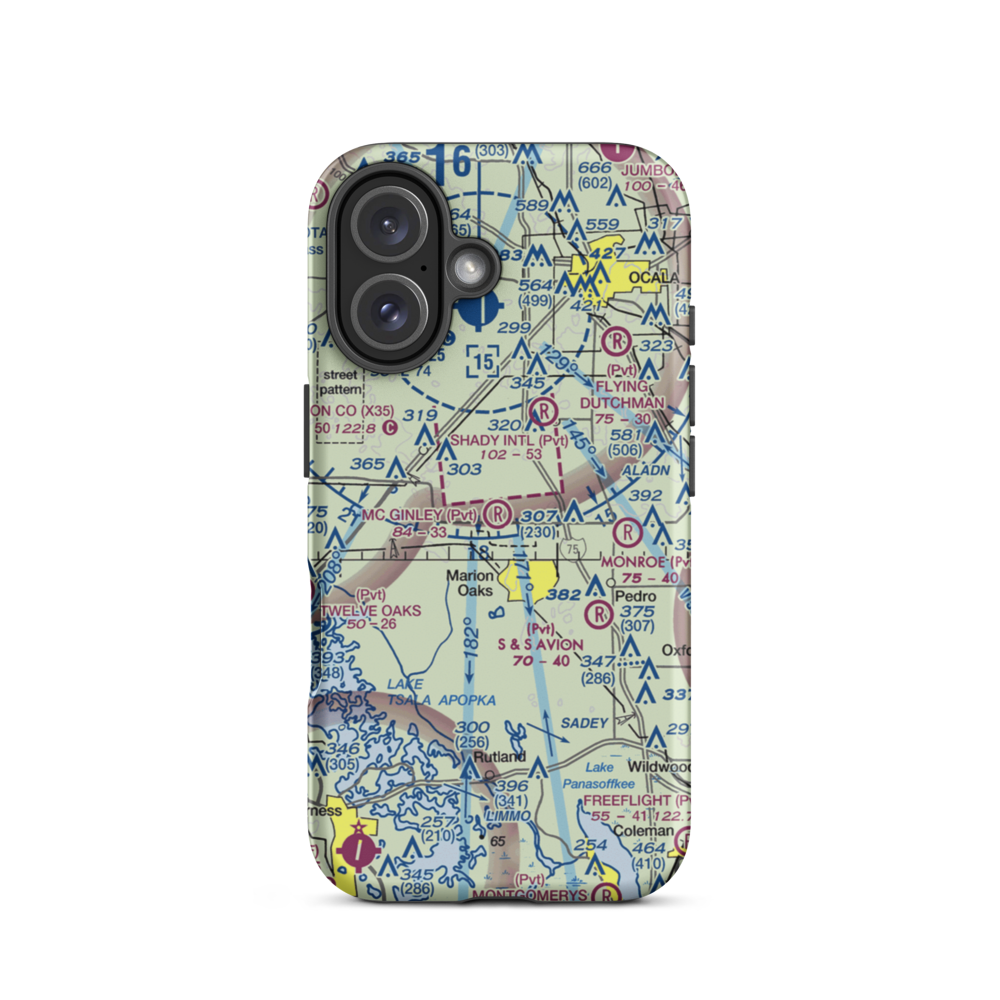 Mc Ginley Airport (FL61) VFR Sectional  Tough iPhone Case iPhone 16 model shown