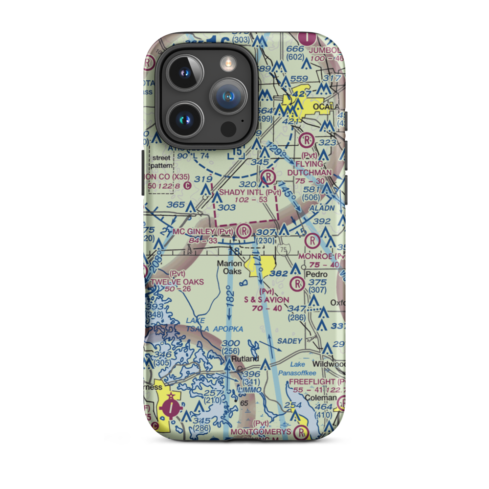 Mc Ginley Airport (FL61) VFR Sectional  Tough iPhone Case iPhone 16 Pro Max model shown