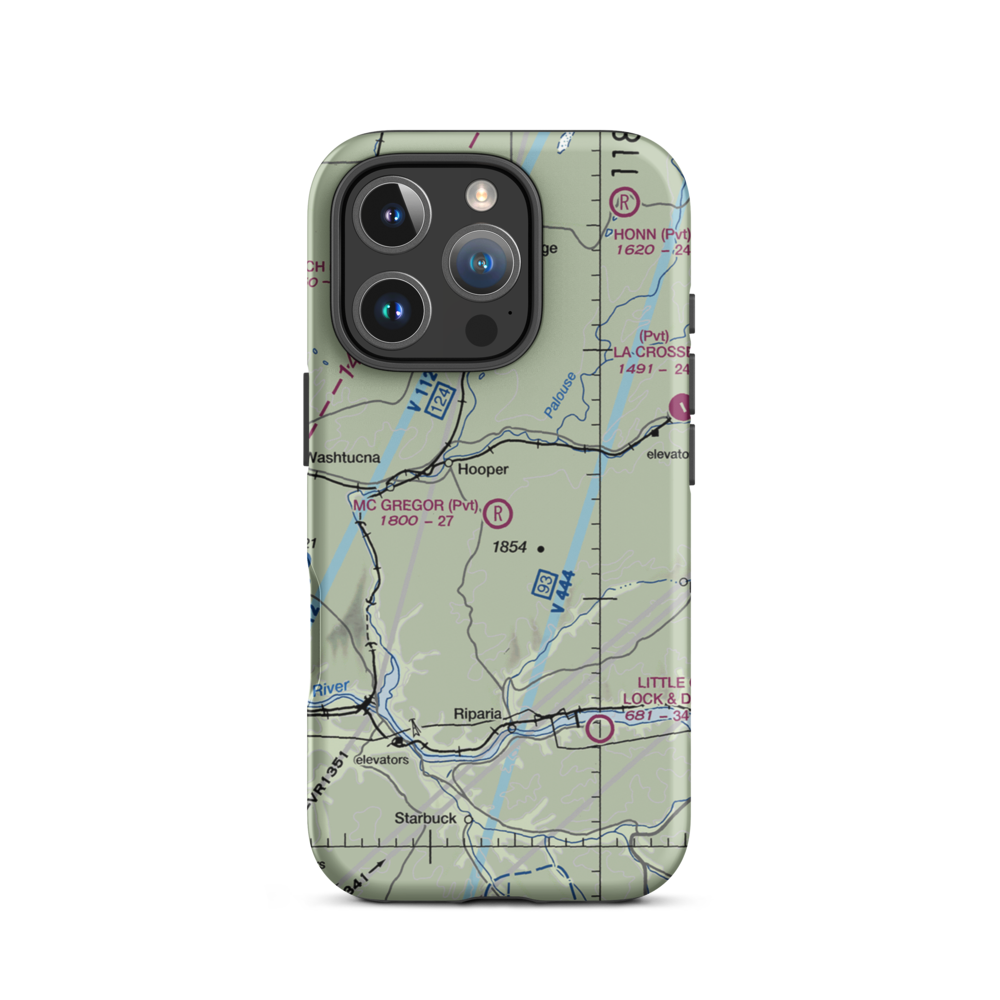 Mc Gregor Airport (73WT) VFR Sectional  Tough iPhone Case iPhone 16 Pro model shown