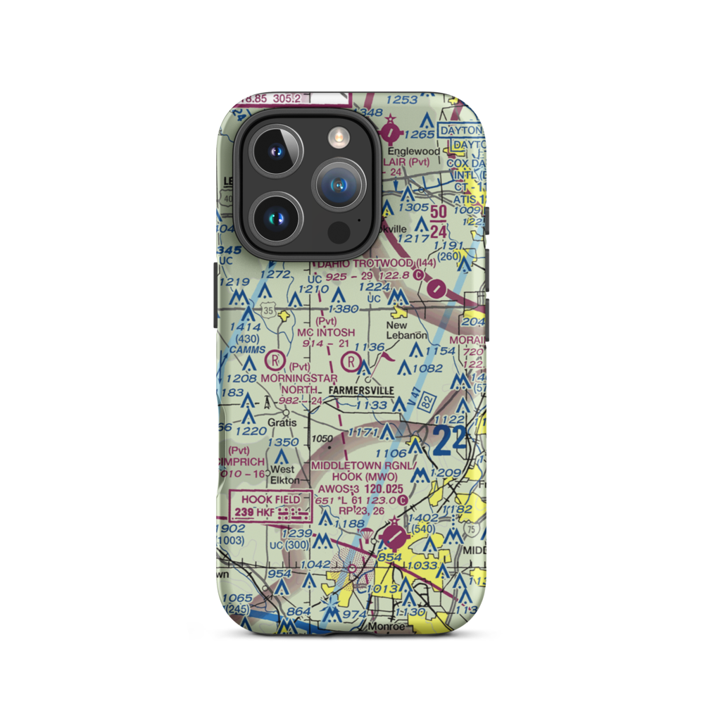Mc Intosh Airport (OH59) VFR Sectional  Tough iPhone Case iPhone 16 Pro model shown