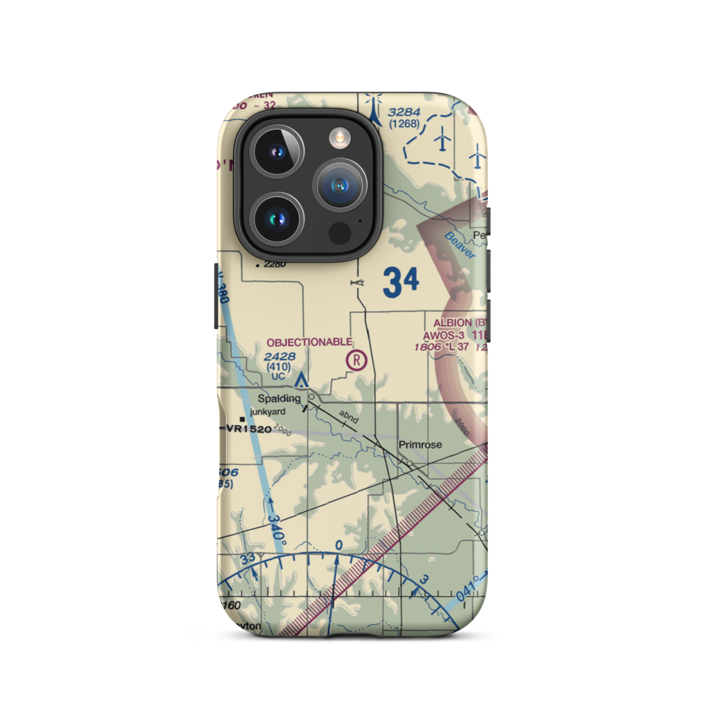 Mc Kay Airport (05NE) VFR Sectional  Tough iPhone Case iPhone 16 Pro model shown