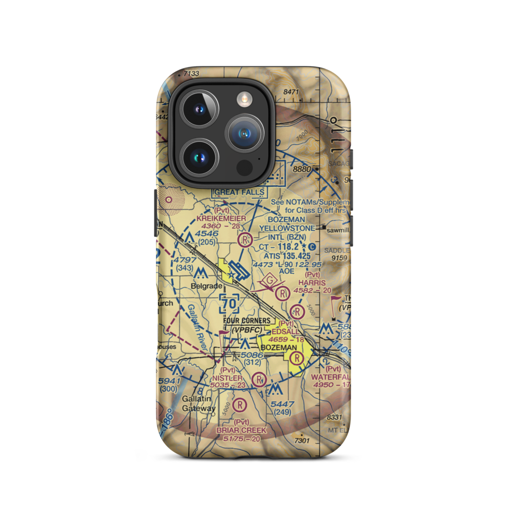 Mc Kenna Airport (9MT9) VFR Sectional  Tough iPhone Case iPhone 16 Pro model shown