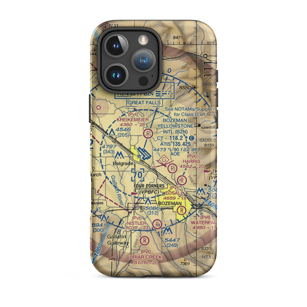 Mc Kenna Airport (9MT9) VFR Sectional  Tough iPhone Case iPhone 16 Pro Max model shown