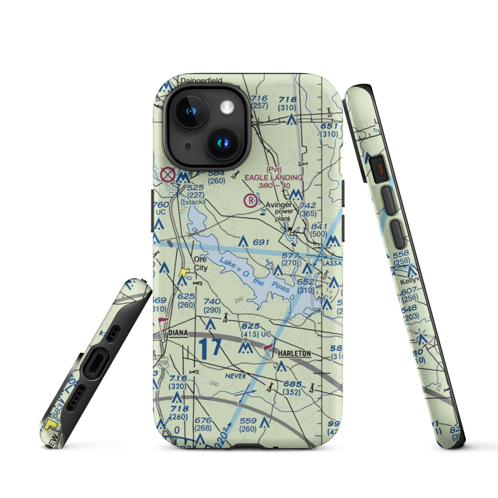 Mc Kenzie Field (6TE9) VFR Sectional  Tough iPhone Case iPhone 15 model shown