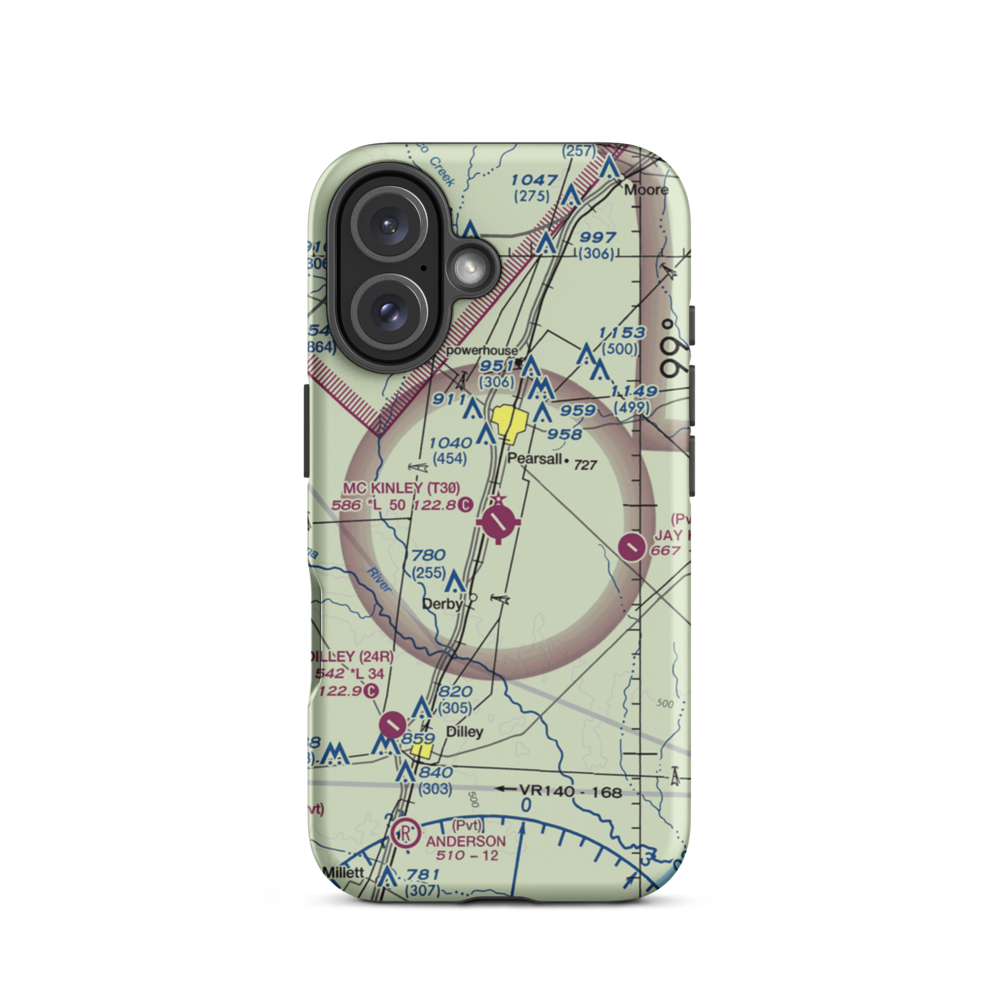 Mc Kinley Field (T30) VFR Sectional  Tough iPhone Case iPhone 16 model shown